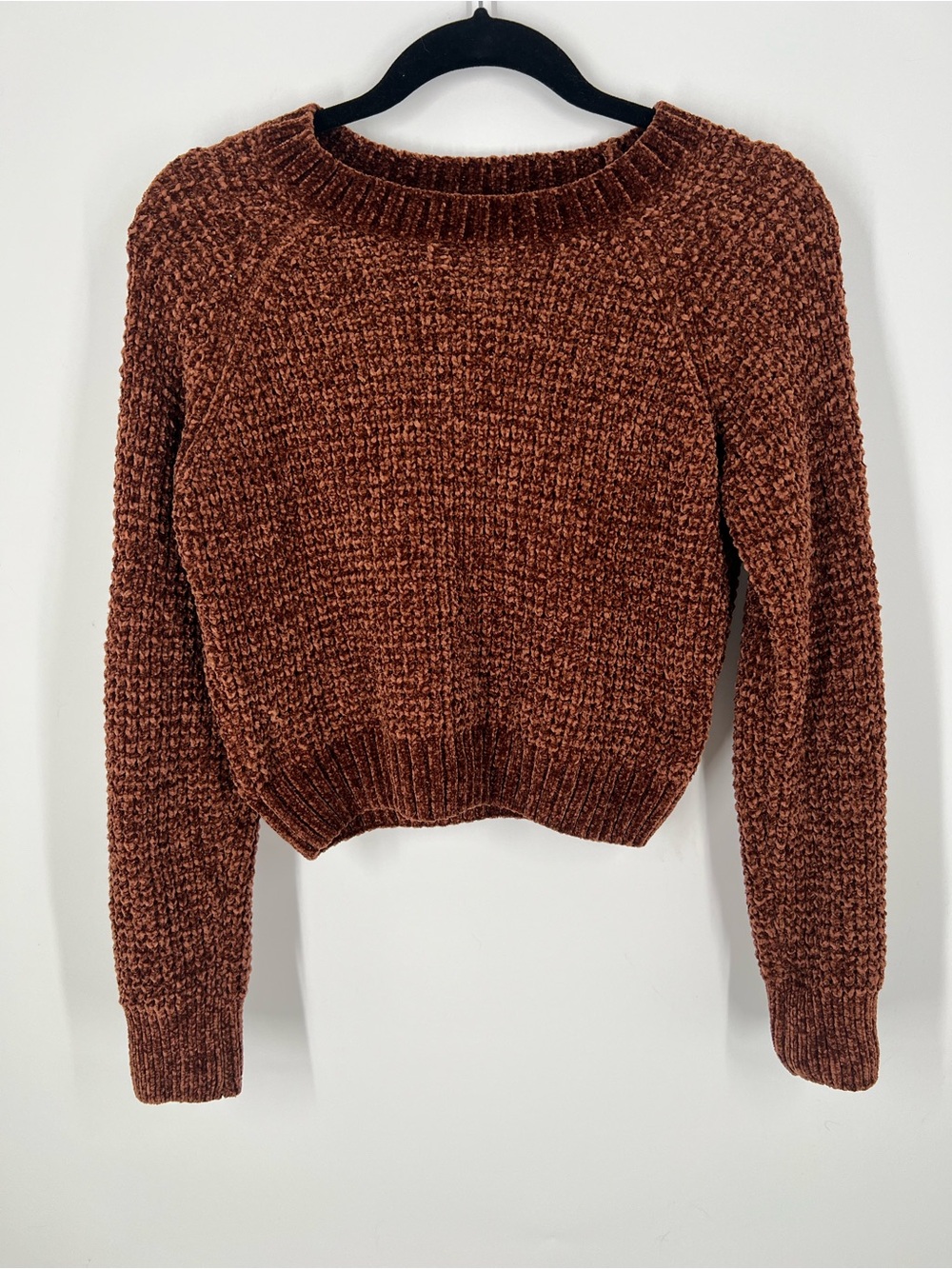 Altar'd State Women’s Alice Chunky Chenille Cropped Crewneck Sweater Size Small